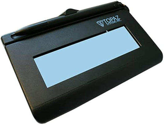 RENEWED Topaz T-S460-BSB-R SigLite 1x5 Electronic Signature Pad – USB Virtual Serial Interface, Includes Software – Compact and Reliable