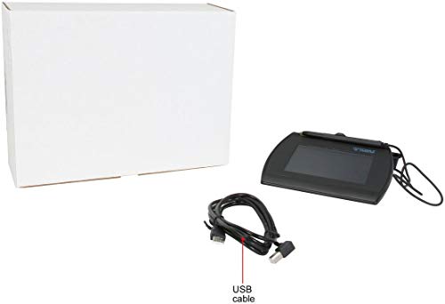 RENEWED Topaz T-LBK57GC-BHSB-R SigGem 5.7" Color Signature Pad – Dual Serial/HID USB, Backlit LCD, Includes Software – Electronic Signature Capture Device