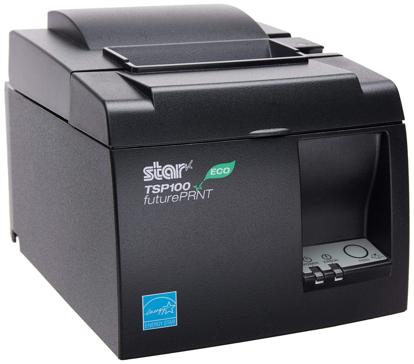 Renewed Star MicronicsTSP143IIU US ECO - Thermal Receipt Printer - Cutter - USB - Gray - Internal Power Supply and Cable Included (Renewed)