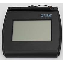 RENEWED Topaz T-LBK750-BHSB-R SigLite 4x3 LCD Signature Pad – Dual Serial/USB Interface, High-Resolution Electronic Signature Capture Device