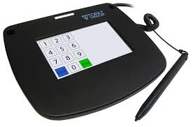 RENEWED Topaz T-LBK750-BHSB-R SigLite 4x3 LCD Signature Pad – Dual Serial/USB Interface, High-Resolution Electronic Signature Capture Device