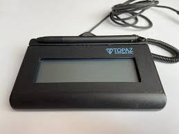 RENEWED Topaz T-S460-BSB-R SigLite 1x5 Electronic Signature Pad – USB Virtual Serial Interface, Includes Software – Compact and Reliable