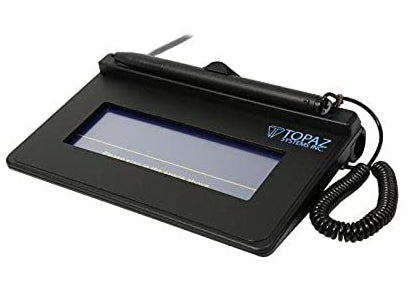 RENEWED Topaz T-S460-BSB-R SigLite 1x5 Electronic Signature Pad – USB Virtual Serial Interface, Includes Software – Compact and Reliable