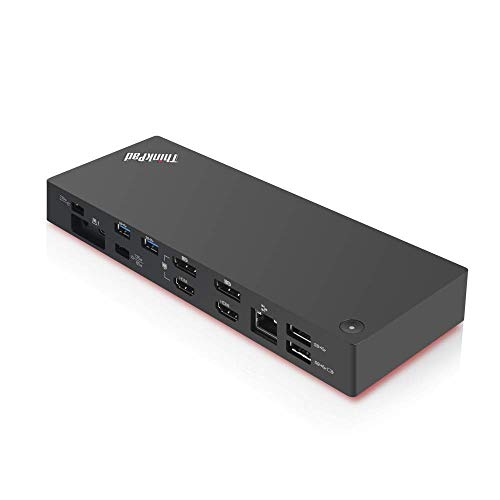 RENEWED Lenovo ThinkPad Thunderbolt 3 Dock Gen 2 (40AN0135US) – 135W Power, Dual 4K UHD Support, 2 HDMI, 2 DisplayPort, USB-C, USB 3.1 – Black