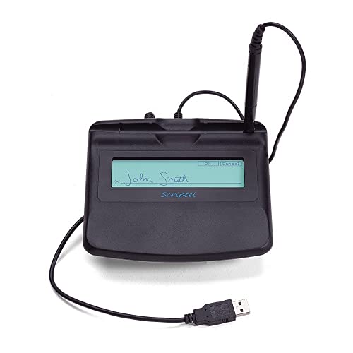 RENEWED Scriptel ST1570-6FT ProScript Signature Pad – 1x5 LCD, Backlit Display, USB Interface – Electronic Signature Capture Device