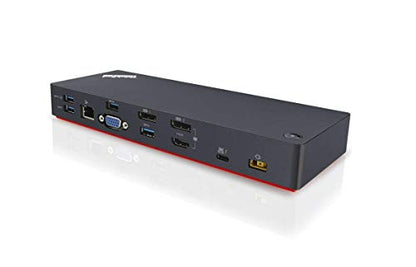 RENEWED Lenovo ThinkPad Thunderbolt 3 Dock – 40AC0135US, 135W Power Adapter, Dual 4K Display Support, USB-C, HDMI, DisplayPort – Universal Docking Station