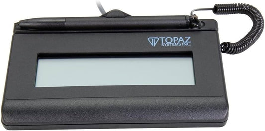 Topaz Signature Pad T-LBK460-BSB-R – SigLite LCD 1x5 w/ Backlight | Virtual Serial via USB | Electronic Signature Capture Pad (Renewed)