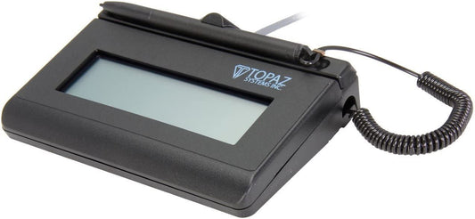 Topaz Signature Pad T-LBK460-BSB-R – SigLite LCD 1x5 w/ Backlight | Virtual Serial via USB | Electronic Signature Capture Pad (Renewed)