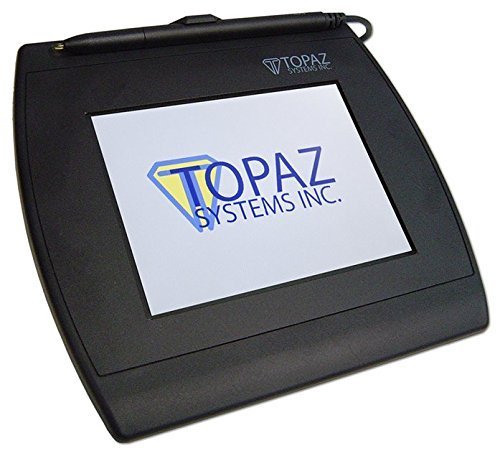 RENEWED Topaz T-LBK57GC-BHSB-R SigGem 5.7" Color Signature Pad – Dual Serial/HID USB, Backlit LCD, Includes Software – Electronic Signature Capture Device