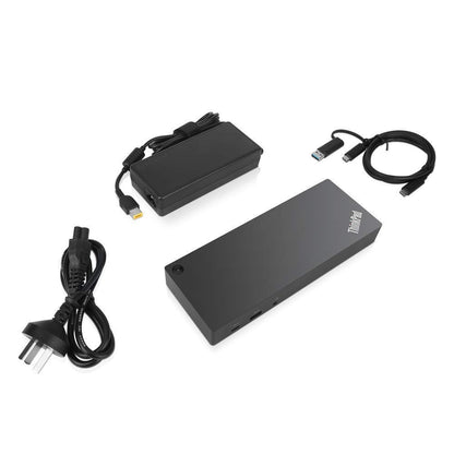 RENEWED Lenovo ThinkPad Hybrid Dock (40AF0135US) – USB-C with USB-A Compatibility, Dual 4K Display Support, 135W Power Adapter – Universal Docking Station (US Version)