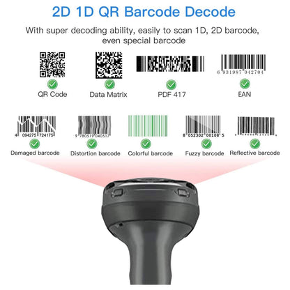 Renewed Zebra DS4608-SR Standard Range 1D 2D Handheld Barcode Scanner QR Wired USB Imager Black Corded Screen Code Reader for POS System - JTTANDS (Renewed)