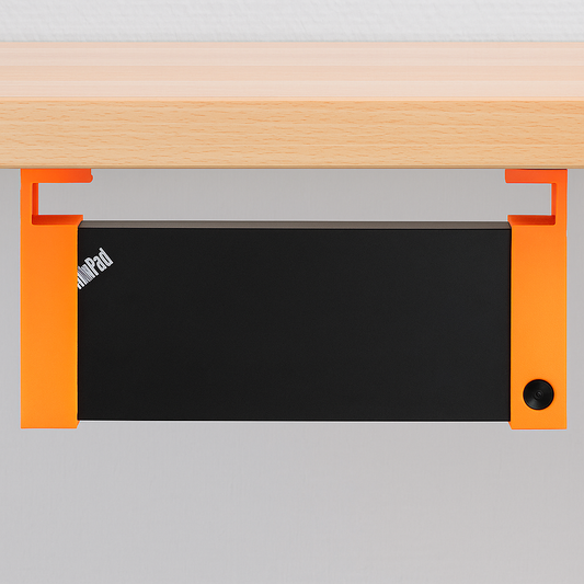 Lenovo Docking Station Under Desk Mount Bracket Set – Quick-Release Holder, Reversible Design, Power Button Access, Fits ThinkPad Docks